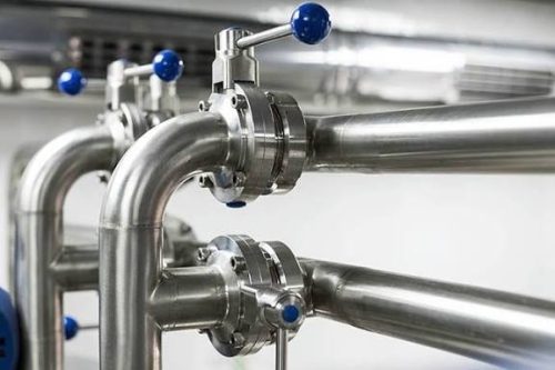 Sanitary stainless steel butterfly valve with Tri-Clamp connection
