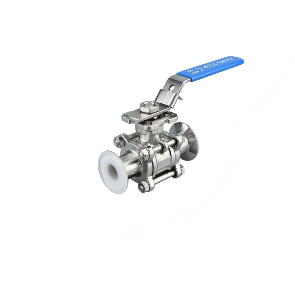 PFA Lined Sanitary Tri-clamp ball valve - Image 2