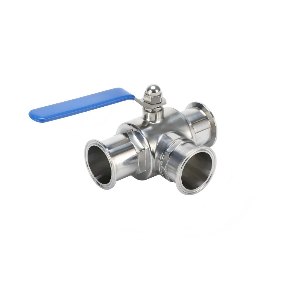 Sanitary Clamp Three Way Ball Valve