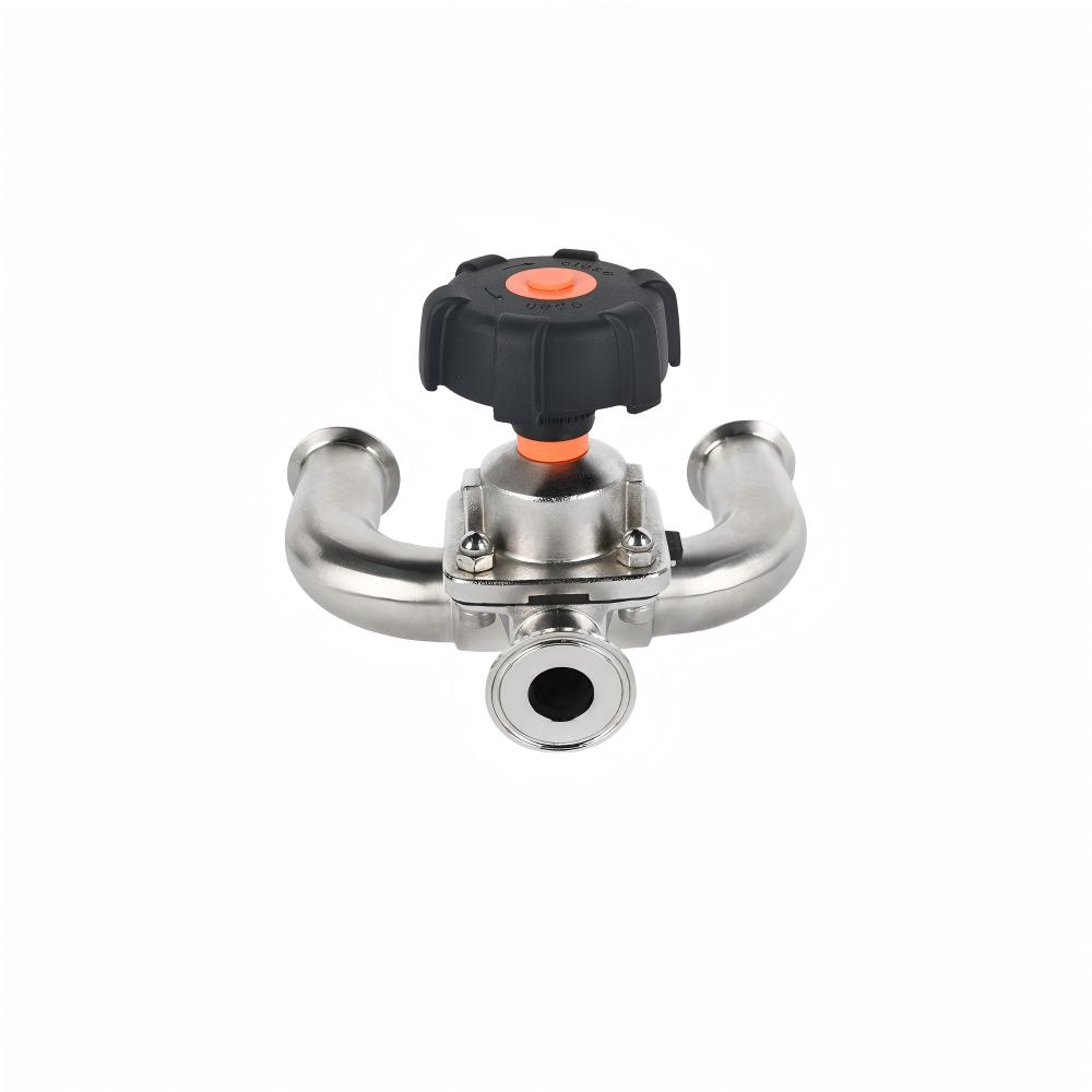 Sanitary U-type Three way Diaphragm Valve