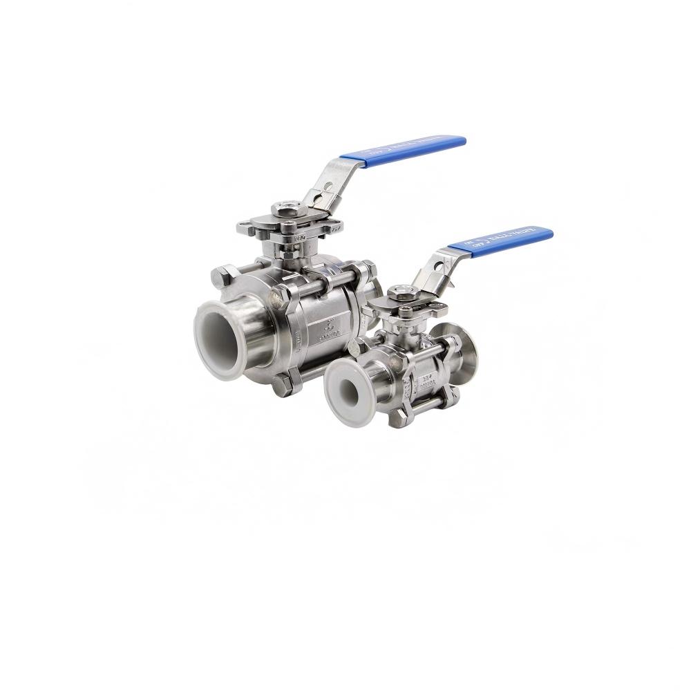 PFA Lined Sanitary Tri-clamp ball valve - Image 3