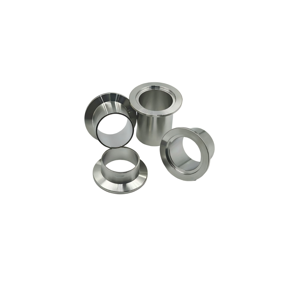 KF vacuum half nipple in 304/316L stainless steel for high-vacuum piping