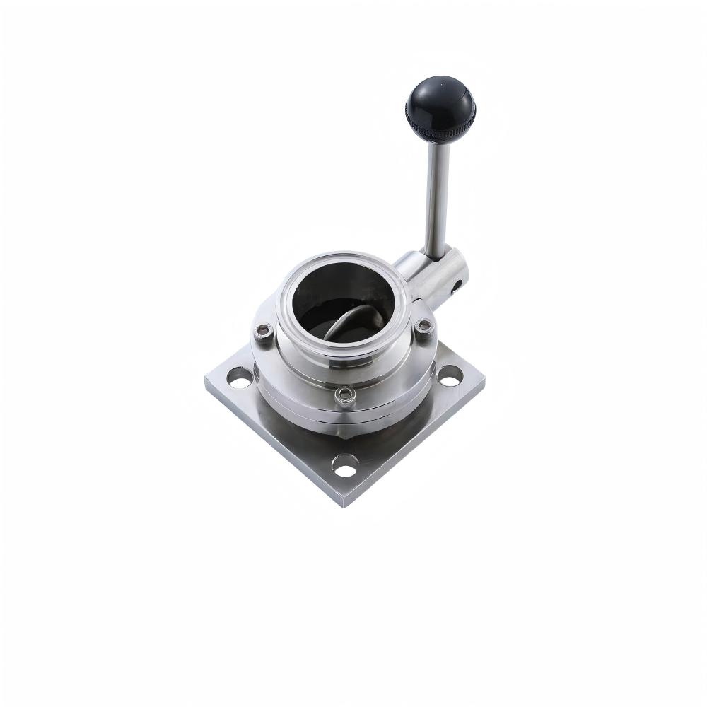 Sanitary one-side-threaded, one-side-flange Butterfly Valve